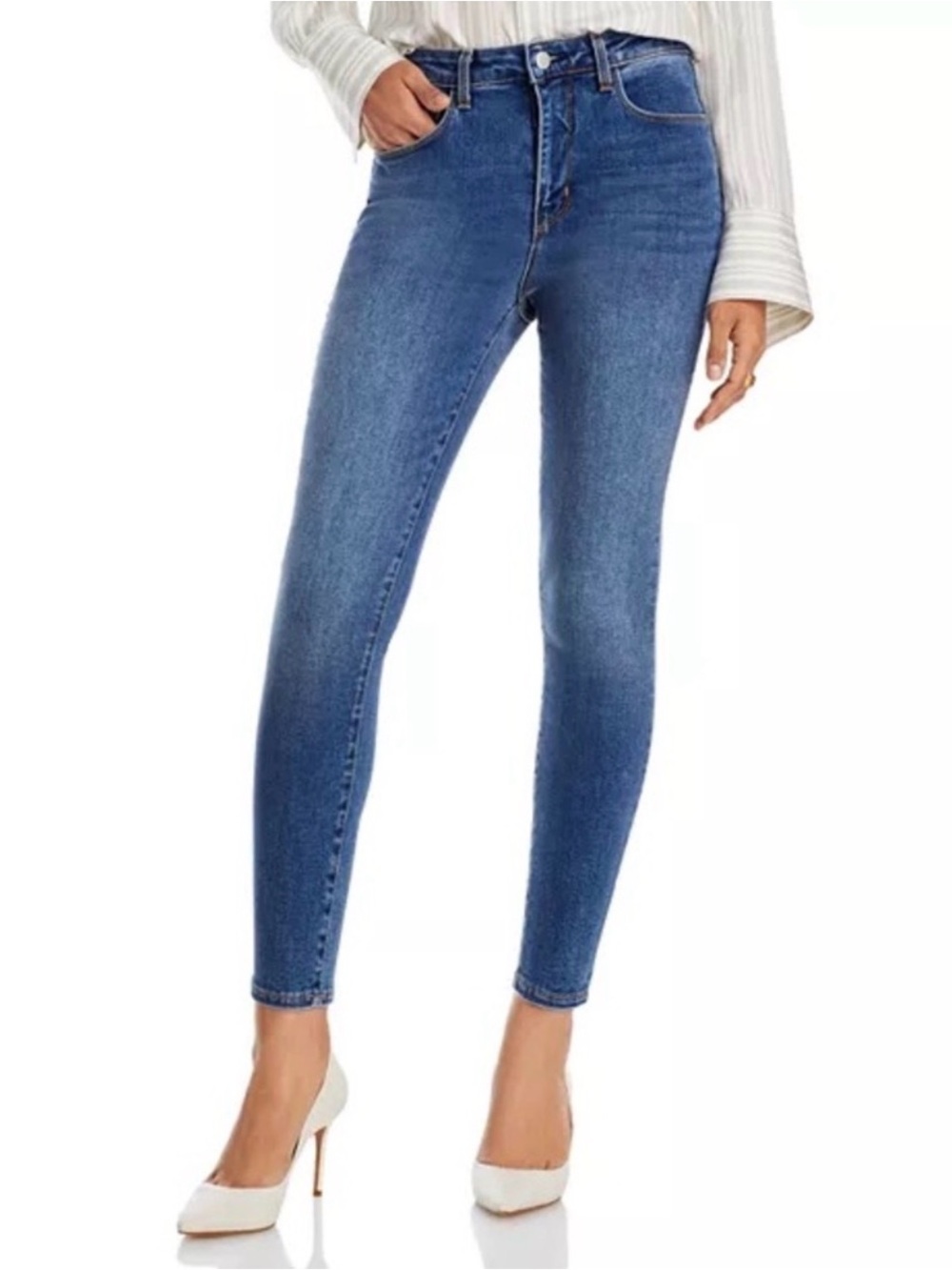 L'AGENCE Margot Skinny Light Vintage Blue Denim Jeans Womens Sz. 24